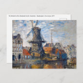 Carte Postale Claude Monet - Moulin à vent, Amsterdam (Devant / Derrière)