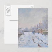 Carte Postale Claude Monet // Neige à Argenteuil (Devant / Derrière)