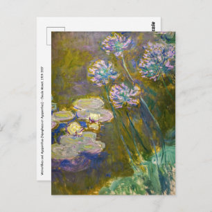 Carte Postale Claude Monet - Nénuphars et Agapanthus