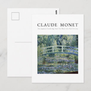 Carte Postale Claude Monet, nénuphars et pont japonais