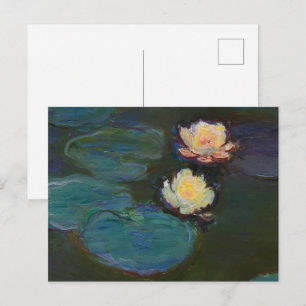 Carte Postale Claude Monet Nymphéas Art Impressionniste à l'Huil