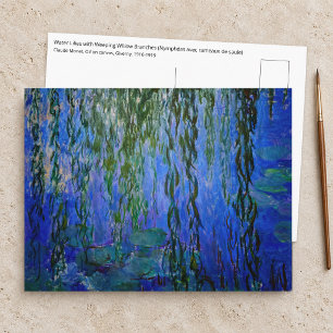 Carte Postale Claude Monet - Nymphéas avec saule pleureur