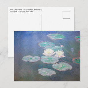 Carte Postale Claude Monet - Nymphéas, Effet du soir