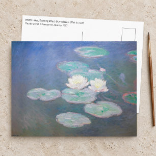 Carte Postale Claude Monet - Nymphéas, Effet du soir