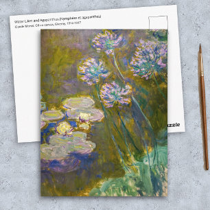 Carte Postale Claude Monet - Nymphéas et Agapanthes
