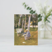 Carte Postale Claude Monet Painting, Edge of a Wood par Sargent (Debout devant)