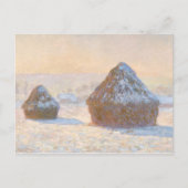 Carte Postale Claude Monet - Piles à roues, Effet neige, Matin (Devant)