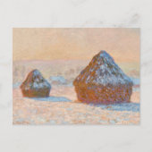 Carte Postale Claude Monet - Piles à roues, Effet neige, Matin (Devant)
