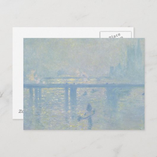Carte Postale Claude Monet - Pont Charing Cross (Devant / Derrière)