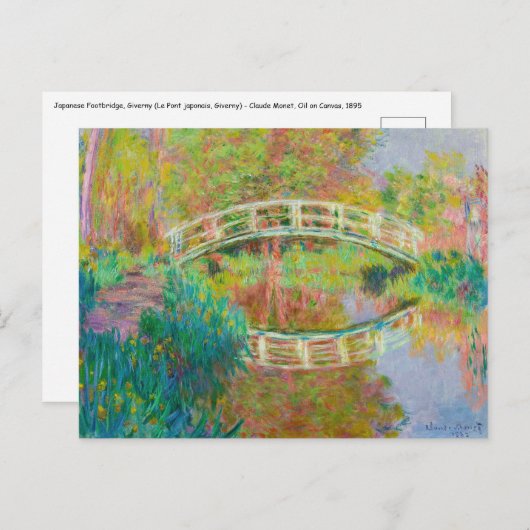 Carte Postale Claude Monet - Pont Japonais, Giverny (Devant / Derrière)