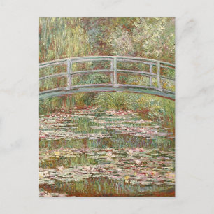Carte Postale Claude Monet - Pont sur un étang de nappes d'eau