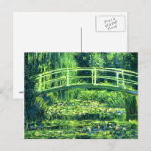Carte Postale Claude Monet : Pont sur un étang de nappes phréati (Devant / Derrière)