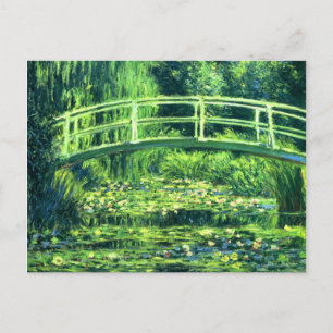 Carte Postale Claude Monet : Pont sur un étang de nappes phréati