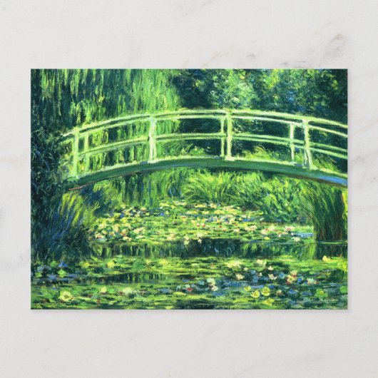 Carte Postale Claude Monet : Pont sur un étang de nappes phréati (Devant)