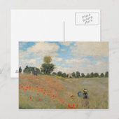 Carte Postale Claude Monet | Poppies sauvages, près d'Argenteuil (Devant / Derrière)