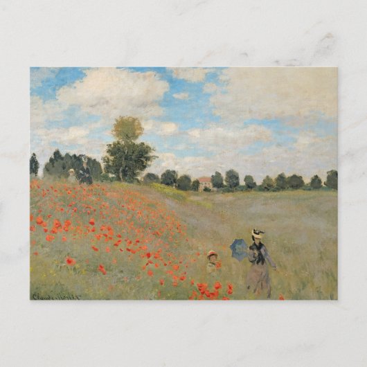 Carte Postale Claude Monet | Poppies sauvages, près d'Argenteuil (Devant)