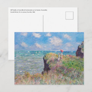 Carte Postale Claude Monet - Promenade Cliff à Pourville