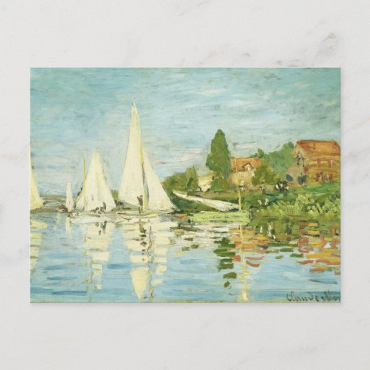 Carte Postale Claude Monet. Régates à Argenteuil (Devant)