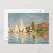 Carte Postale Claude Monet | Regatta at Argenteuil, c.1872 (Devant / Derrière)