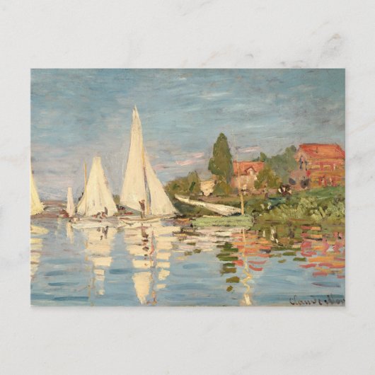 Carte Postale Claude Monet | Regatta at Argenteuil, c.1872 (Devant)