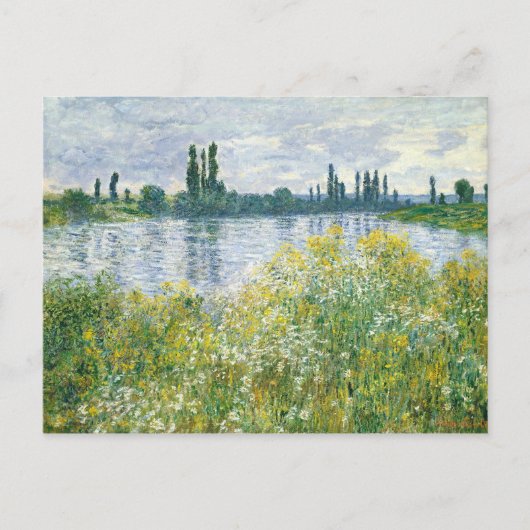 Carte Postale Claude Monet | Rives de la Seine, Vetheuil, 1880 (Devant)