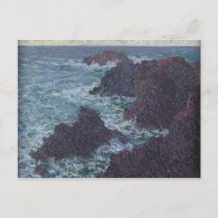 Carte Postale Claude Monet Rochers à Belle-Ile, la côte sauvag