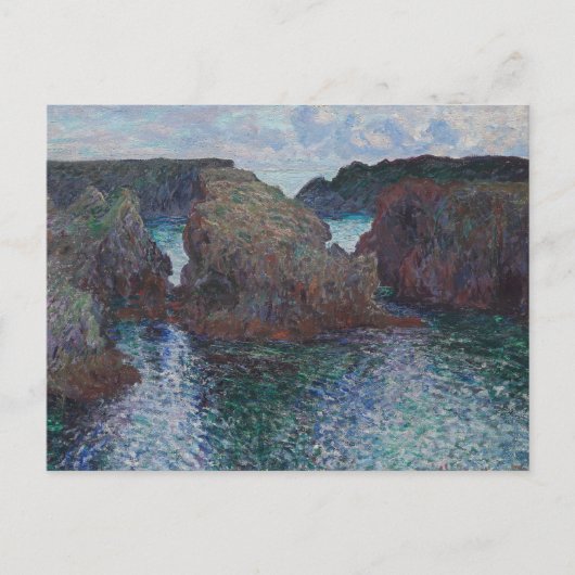 Carte Postale Claude Monet - Rochers à Port-Goulphar, Belle-Ile (Devant)