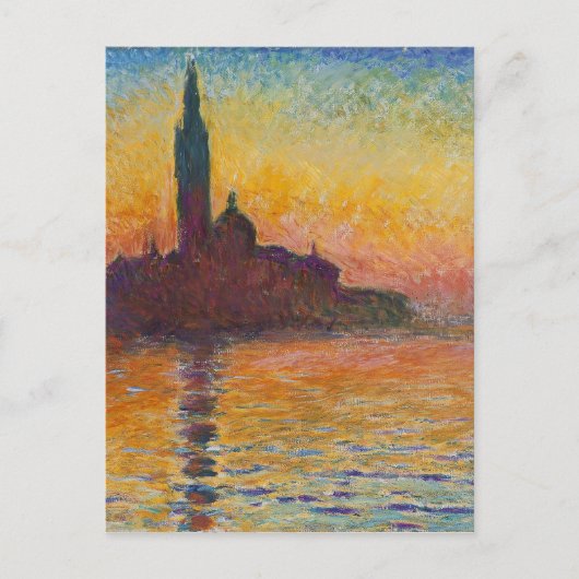 Carte Postale Claude Monet - San Giorgio Maggiore à Dusk (Devant)