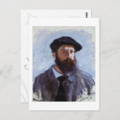 Carte postale Claude Monet Self-Portrait (Devant / Derrière)