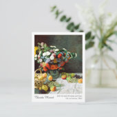 Carte Postale Claude Monet Still Life avec Fleurs et Fruits (Debout devant)