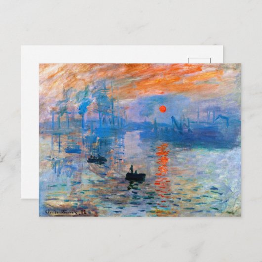 Carte Postale Claude Monet Sunrise (Devant / Derrière)