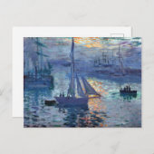 Carte Postale Claude Monet Sunrise - Marine (Devant / Derrière)