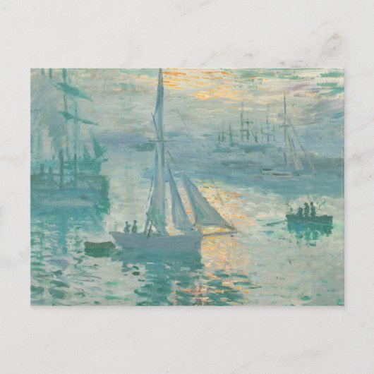 Carte Postale Claude Monet Sunrise Marine Art Imprimer (Devant)