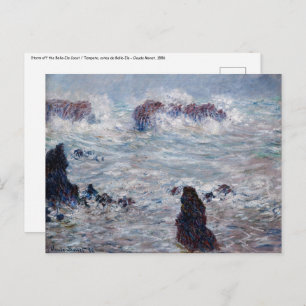 Carte Postale Claude Monet - Tempête au large de la côte Belle-Î