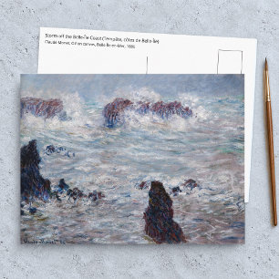 Carte Postale Claude Monet - Tempête au large de la côte de Bell