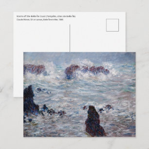 Carte Postale Claude Monet - Tempête au large des côtes de Belle
