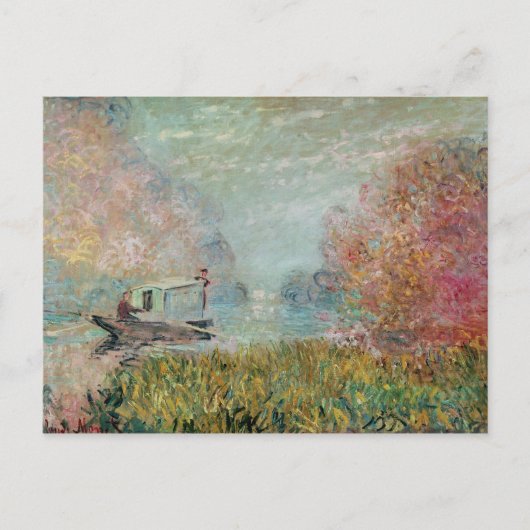 Carte Postale Claude Monet | The Boat Studio on the Seine, 1875 (Devant)