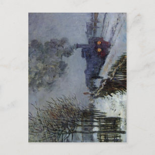 Carte Postale Claude Monet Train dans l'huile technique de neige