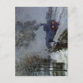 Carte Postale Claude Monet Train dans l'huile technique de neige (Devant)