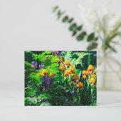 Carte Postale Claude Monet Type Stylisé Jardin Iris (Debout devant)