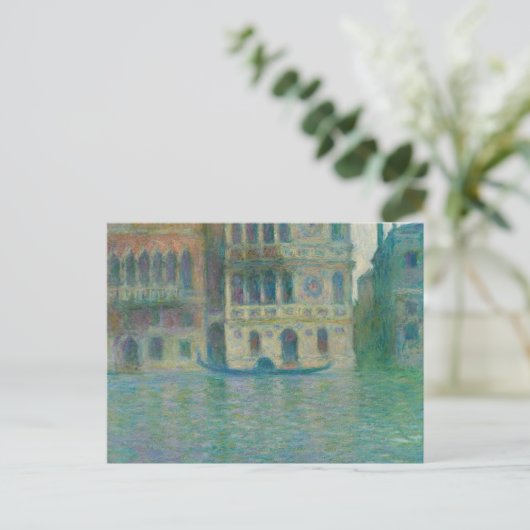 Carte Postale Claude Monet - Venise, Palazzo Dario (Debout devant)