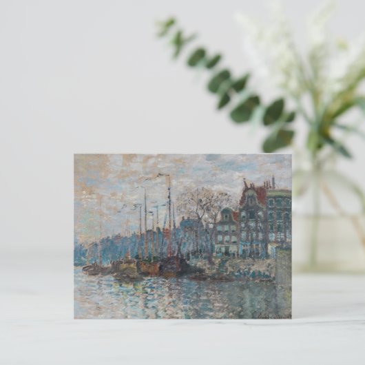 Carte Postale Claude Monet - Vue d'Amsterdam (Debout devant)