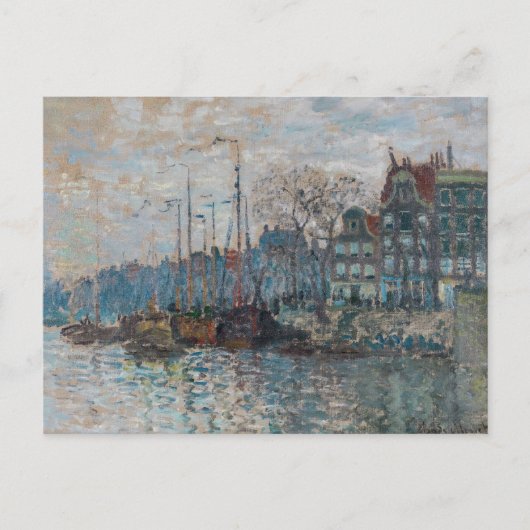 Carte Postale Claude Monet - Vue d'Amsterdam (Devant)