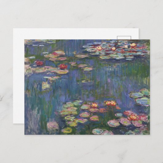 Carte Postale Claude Monet Water Lilies 1916 Fine Art (Devant / Derrière)