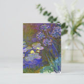 Carte Postale Claude Monet Water Lilies Agapanthus (Debout devant)