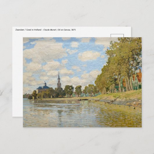 Carte Postale Claude Monet - Zaandam (Devant / Derrière)