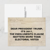 Carte Postale Clause Emoluments Non Électoraux (Devant / Derrière)