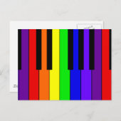 Carte Postale Clavier arc-en-ciel (Devant / Derrière)
