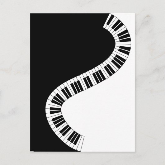 Carte Postale Clavier de piano courbe (Devant)
