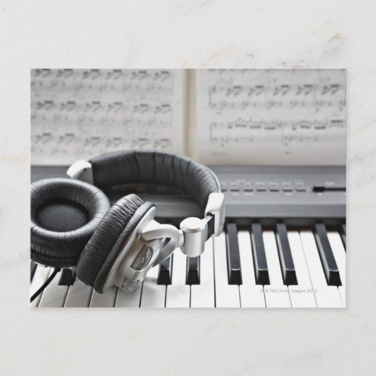 Carte Postale Clavier de piano électrique (Devant)